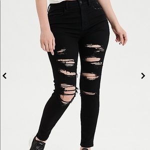 New American Eagle AE Curvy Distressed Jeans